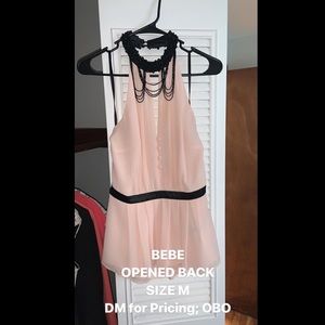 Bebe open back tank top